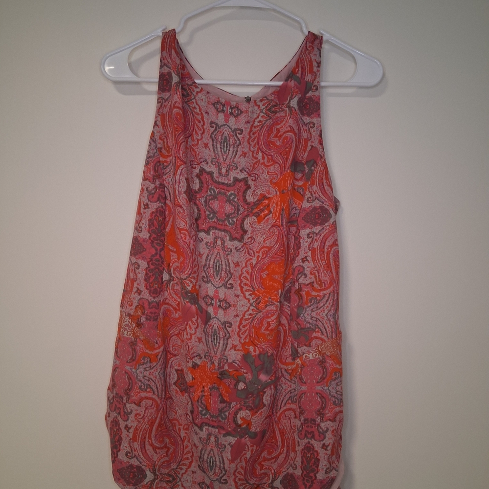 CAbi Pink Paisley Tank Top